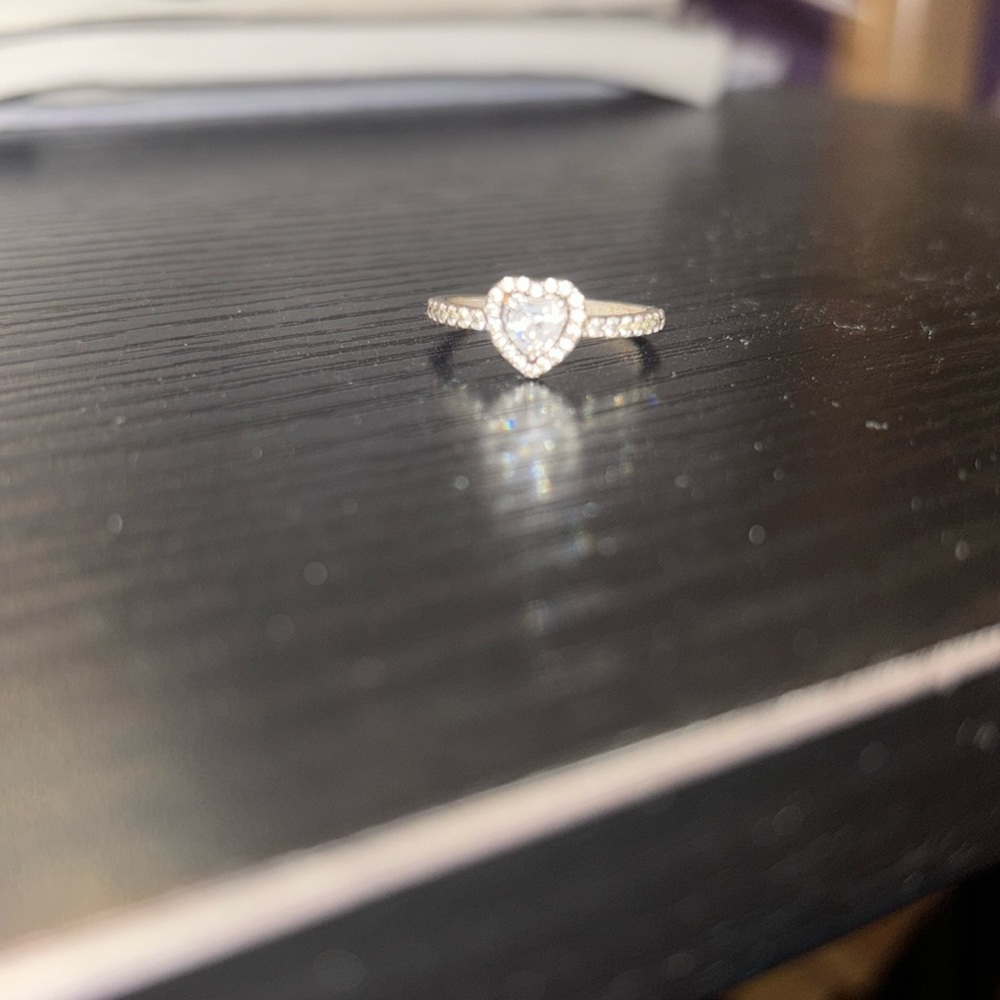 pandora elevated heart ring